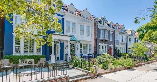 Historic Victorian rowhouses in the Fan District of Richmond, VA